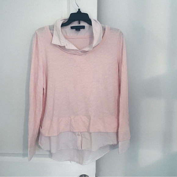 Tommy Hilfiger Long Sleeve Layered Collared Button Down Shirt Size M - Picture 1 of 10